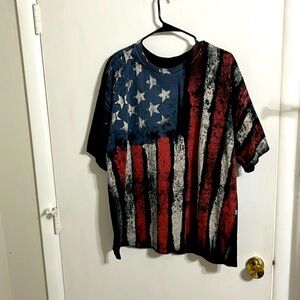 DOM men’s USA flag T-shirt, distressed